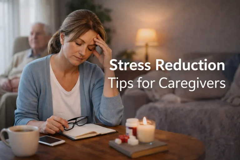 Stress Reduction Tips for Caregivers - Sunset Hospice Inc - Featured Image